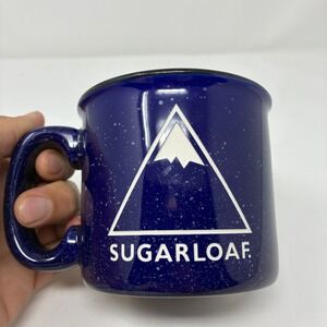 Sugarloaf Mountain Maine Navy Blue Speckled Ceramic Campfire Coffee Mug M-Ware